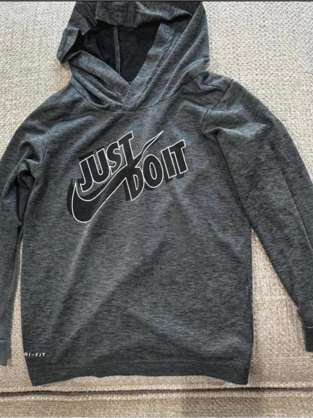 Nike Kids' Gray 'Just Do It' Hooded Pullover Size 3T